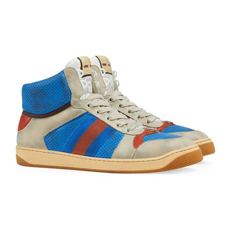 gucci high top screener|gucci screener sneaker blue.